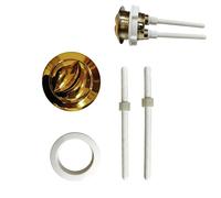 Repuesto de botón de descarga de inodoro, botón universal de descarga de inodoro, botón redondo de doble descarga, piezas de tanque de inodoro, para diámetro de orificio de 38 mm