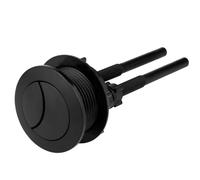 Repuesto de botón de descarga de inodoro negro, botón superior de doble presión con resorte, para reparación del tanque de agua de inodoros de baño (L)
