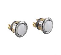 Repuesto de botón de timbre con cable LED amarillo para sistemas de timbre estándar con cableado, carcasa de metal, interruptor pulsador iluminado, paquete de 2 botones de timbre iluminados