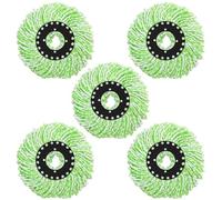 Repuesto de Cabezal de Fregona Microfibra Fregonas de Repuesto,Suuwwn 360 Rotación Spin Mop Cabezal de Recambio Cabezal de Recambio para Mopa Fregona Giratoria Cabezal Reemplazo de los Cabezales 5pcs
