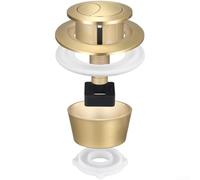 Repuesto de cisterna de inodoro con botón de descarga doble, actuador de tanque de baño para Fluidmaster PRO550UK Skylo SKY005, apertura de 20 mm, 40 mm, 50 mm, 60 mm, plástico ABS (dorado + anillo)