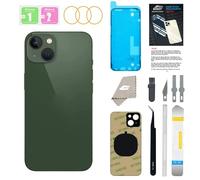 Repuesto de cristal trasero para iPhone 13 con herramientas Repir, cubierta trasera de agujero grande, repuesto de vidrio para todos los operadores con adhesivo preinstalado y kits de herramientas de