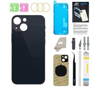 Repuesto de cristal trasero para iPhone 13 con herramientas Repir, cubierta trasera de gran agujero de repuesto de vidrio para todos los operadores con adhesivo preinstalado y kits de herramientas de