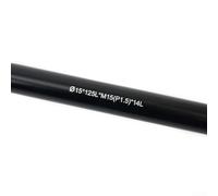 Repuesto de eje pasante de aleación de aluminio delantero y trasero de 12/15 mm 122181L con paso de rosca P1 5/P1 75 adecuado para varias bicicletas (Φ15 x 125 x M15 (P1.5) x 14 L)
