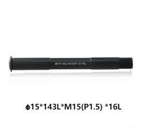 Repuesto de eje pasante delantero y trasero para bicicleta de 12/15 mm de diámetro, múltiples longitudes con paso de rosca P1 5 y P1 75 aleación de aluminio (Φ12 x 171 L x M12 (Φ15 x 143 x M15 (P1.5