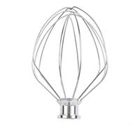 Repuesto de látigo de alambre de acero inoxidable para batidoras de tazón mediano, batidor de globos de 6 hebras para souffles, bateadores, salsas, cabeza de aluminio, 18 x 13 cm