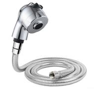Repuesto de manguera rociadora de tazón de champú, manguera de cuenco de champú de 1,1 m y kit de cabezal rociador G1/2 reemplazo de manguera de fregadero de salón