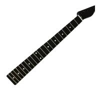 Repuesto De Mástil De Guitarra Mástil De Guitarra De Arce Diapasón De 21 Trastes Incrustación De Puntos Negro Brillante