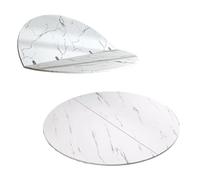 Repuesto de mesa de comedor plegable redonda, extensor de escritorio portátil de dos pliegues para catering, banquetes y fiestas, expande los asientos para más invitados (150 cm)