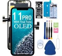 Repuesto de pantalla OLED para iPhone 11 PRO de 5.8 pulgadas (A2160, A2217, A2215), con reparación de tono verdadero, identificación facial, kit de reparación de pantalla táctil 3D con herramientas de