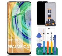 Repuesto de pantalla para OPPO Realme C31 2022 para pantalla LCD OPPO Realme C31 para OPPO Realme C31 digitalizador de pantalla táctil RMX3501 kits de piezas de reparación de montaje (negro)