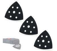Repuesto de para lijadora delta Bosch - Repuesto de autoadhesivo para placa de lija Bosch Starlock, papel de lija triangular, 7 agujeros de repuesto para lijadora delta Einhell (3 unidades)