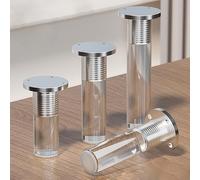 Repuesto de patas de acrílico transparente para muebles, 4 piezas de 25 cm de altura, ideal para sofás, mesas, decoración moderna del hogar y actualización elegante ajustable de 8 a 40 cm