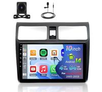 Repuesto de radio estéreo de coche para Suzuki Swift 2005-2010, con CarPlay inalámbrico y Android 14 Auto, pantalla táctil Carplay 10 HD para coche, con Bluetooth, WiFi, GPS, Mirror Link SWC