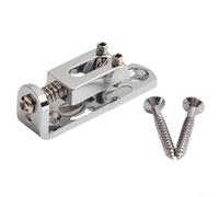 Repuesto de sillín de guitarra, 6 piezas de sillín de puente de guitarra, piezas de repuesto de aleación de zinc con llave para guitarra eléctrica de 6 cuerdas, plata, negro, dorado, actuación musical