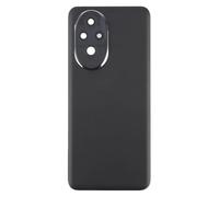 Repuesto de tapa de batería + adhesivo de doble cara + lente compatible con Huawei Honor 200 5G ELI-NX9 ELI-AN00 Cristal Trasero Back Cover Retro carcasa adhesiva + lente con marco (negro)
