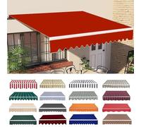 Repuesto de tela retráctil de poliéster de 280 g para patio, resistente al agua, para puertas, mercados y diciembre (4 x 8 pies, verde)