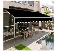 Repuesto de tela retráctil para exteriores, lona gruesa e impermeable para protección solar y toldo resistente a la lluvia, patio y cubierta de ventana (tamaño: 4 x 6 m, marco no incluido)