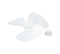 Repuesto de tres aspas de ventilador de 12 pulgadas para ventiladores de pie, pedestal, escritorio y pared, ventilador de plástico de radio de 15 cm con agujero central de 8 mm, blanco, proneInstall