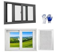 Repuesto de ventana corredera de aluminio blanco de bajo consumo, 40 x 15 pulgadas para el hogar, baño, cobertizo, caravana, fácil de instalar, se adapta a varios tamaños (20-50 pulgadas)