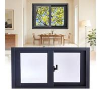 Repuesto de ventana deslizante de aluminio negro para sótano con Sn Templado S le Home para RV Ga ChickenBathroom 73.66 x 58.42 cm