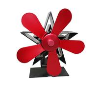 Repuesto de ventilador de estufa de aleación de aluminio, 5 aspas, resistencia a altas temperaturas, alimentado por calor para madera