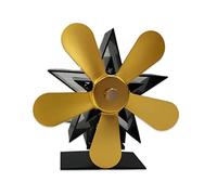 Repuesto de ventilador de estufa de aleación de aluminio, 5 aspas, resistencia a altas temperaturas, repuesto de madera, alimentado por calor, no eléctrico