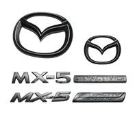Repuesto Emblema Delantera Trasera para Mazda MX-5 ND 2015-2018,Negro Parrilla Maletero Tronco Insignia Logo Letras 3D ABS Decorativas modificación Accesorios Exterior,Just SKACTIV