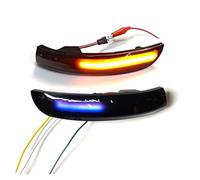 Repuesto intermitente LED Para Kuga II DM2 Van Escape EcoSport 2013-19 1 Par De Luces Intermitentes Dinámicas LED Para Espejo Retrovisor Lateral Retrovisor luces intermitente(Dynamic Blue-Yellow)