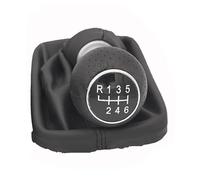 Repuesto para A3 S3 2001 2002 2003 manual de 5 6 velocidades con cubierta de cuero a prueba de polvo palanca de palanca de cambios de coche (R123456) (línea negra R123456)