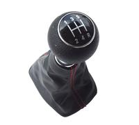 Repuesto para A3 S3 2001 2002 2003 manual de 5 6 velocidades con cubierta de cuero a prueba de polvo palanca de palanca de cambios de coche (R123456) (línea roja 12345r)