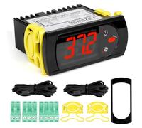 Repuesto para controlador de temperatura Carel PJEZS0H100, para refrigeradores/congeladores de 115 V, 50/60 Hz, termostato digital programable con sonda de sensor y accesorios de montaje