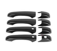 Repuesto para D&odge Durango/Chrysler 300C 2011-2021 Manijas de puerta exterior de coche, calcomanías decorativas de decoración accesorios ABS (tamaño: grano de fibra de carbono) (grano de fibra de