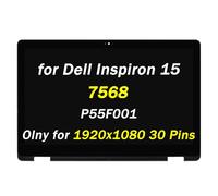 Repuesto para Dell Inspiron 15 7568 i7568 i7568 2 en 1 pantalla LCD para Inspiron 15 7558 i7558 P55F P55F001 P55F002 NV156FHM-A11 39.6 cm 30 pines 60HZ FHD LCD Touch Display Ensamblaje del