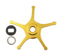 Repuesto para Five Star Drag 62 mm Montaje de metal para ABU BF7 BF8 ib7 ib8 y para carretes de pesca Zenon, 2 juntas (oro para zurdos)