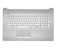 Repuesto para HP Laptop 17-by 17-CA 17T-by 17Z-CA - Reposamuñecas para portátil HP Touchpad US (no retroiluminado) con ODD L92785-001 color plata natural