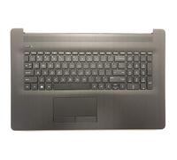 Repuesto para HP Pavilion17BY 17-by 17CA 17-CA 17Q-CS Laptop Upper Case Palmrest Touchpad con parte de montaje de teclado L22750-001 6070B1308103 Gris