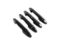 Repuesto para Jazz MK3 GK GH GP 2013 2019 negro brillante Smart Door Handle Cover Sticker Trim Car Protector Film Piezas de repuesto 4 manijas 2 botones (4 asas)