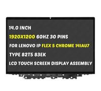 Repuesto para Lenovo Flex 5 Chrome 14IAU7 Tipo 82T5 83EK FRU 5D10S39886 5D10S39889 5D10S39888 Pantalla LCD 1920x1080 35.6 cm 30 pines 60HZ LED pantalla digitalizador panel (para pantalla táctil