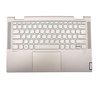 Repuesto para Lenovo Yoga C740-14 C740-14IML Laptop Case Superior Palmrest Teclado Touchpad Asamblea Parte 5CB0U43990 Cubierta Superior Plateado