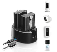 Repuesto para Ring Battery 2 Pack con cargador de batería de anillo - 6040mAh para timbre y cámaras