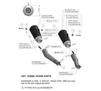 Repuesto para silenciador trasero LeoVince LV-10 acero inoxidable Ø 54mm 160mm