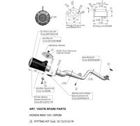 Repuesto para silenciador trasero LV-10 del sistema de escape LeoVince Ø 54mm