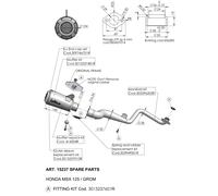 Repuesto para silenciador trasero LV-10 del sistema de escape LeoVince Ø 54mm