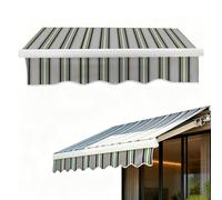 Repuesto para toldo retráctil con abrazadera, protección UV, impermeable, tela Oxford 280D, toldo para toldos retráctiles (rayas, 2,5 x 2 m)