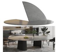 Repuesto universal de mesa redonda de madera gris grande de 47.2 pulgadas, 94.5 pulgadas de diámetro, capacidad de carga de 300 kg, fácil de almacenar, sin patas, 130 cm de diámetro