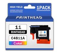 Repuestos 11 C4810A C4811A C4812A C4813A Paquete Combinado de Cabezales de impresión Compatible con impresoras HP Designjet 100 110 500 510 800 1000 1100 1200 1700 2200 2280 2600,Cyan-1 Set