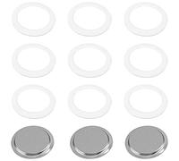 Repuestos Cafeteras Italianas 3 Filtros de Cafe + 9 Juntas Toricas Silicona Recambio de Filtro Accesorios para Goma Junta Cafetera Italiana 6 Tazas 74 mm (Fácil Limpieza)
