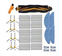 Repuestos Compatibles con LIECTROUX C30B XR500 E30 Compatible Proscenic 800T 820S 820T 830T Robot Aspirador Rodillo Cepillo Lateral Filtro Fregona Trapo(24pcs)