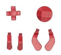 Repuestos de Almohadillas en D Y Paletas de Acero Inoxidable de Metal para One Elite Controller Series 2 Model 1797(Rojo)
